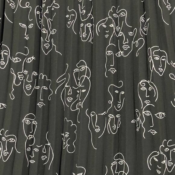 a new day X Vital Voices Face Print Pleated Skirt - Black - XS - Picture 7 of 9